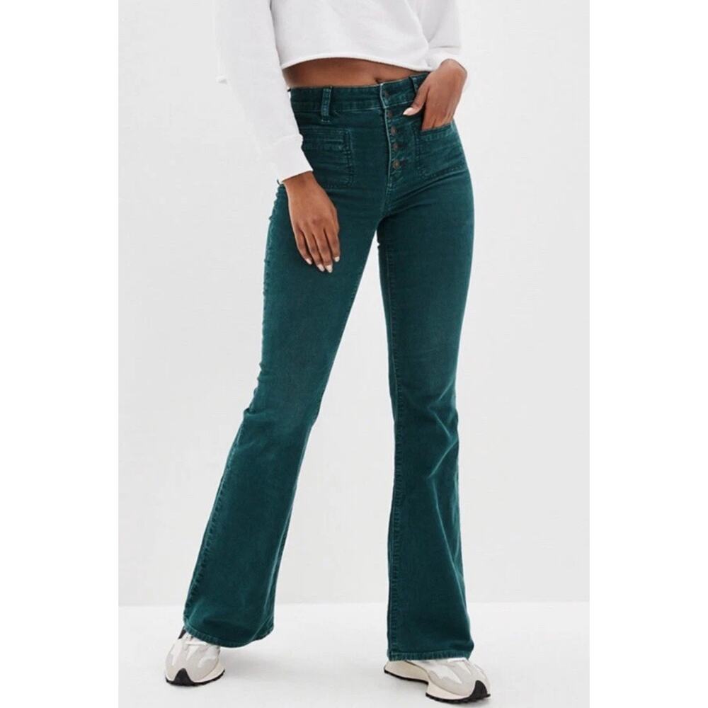 American Eagle Outfitters Teal Bootcut High-Rise Jeans